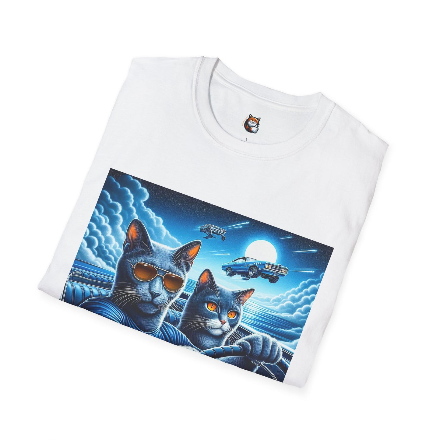 Russian Blue Cat pretty night T-Shirt