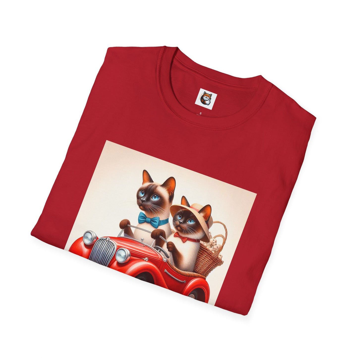 Wacky Siamese Cat red car
