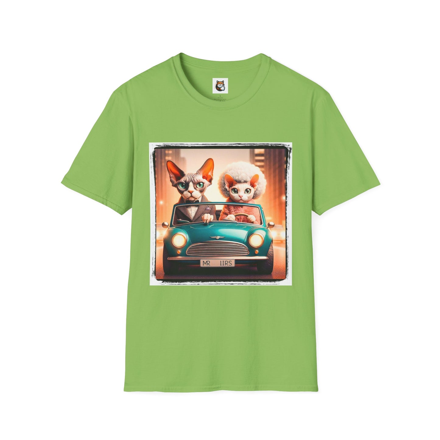 Wacky Devon Rex Cat Unisex Softstyle T-Shirt