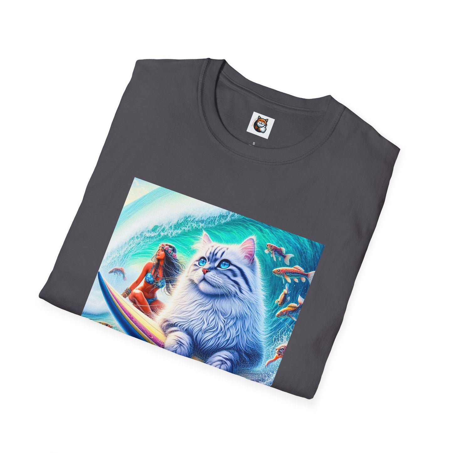Siberian Cat surfs up shirt