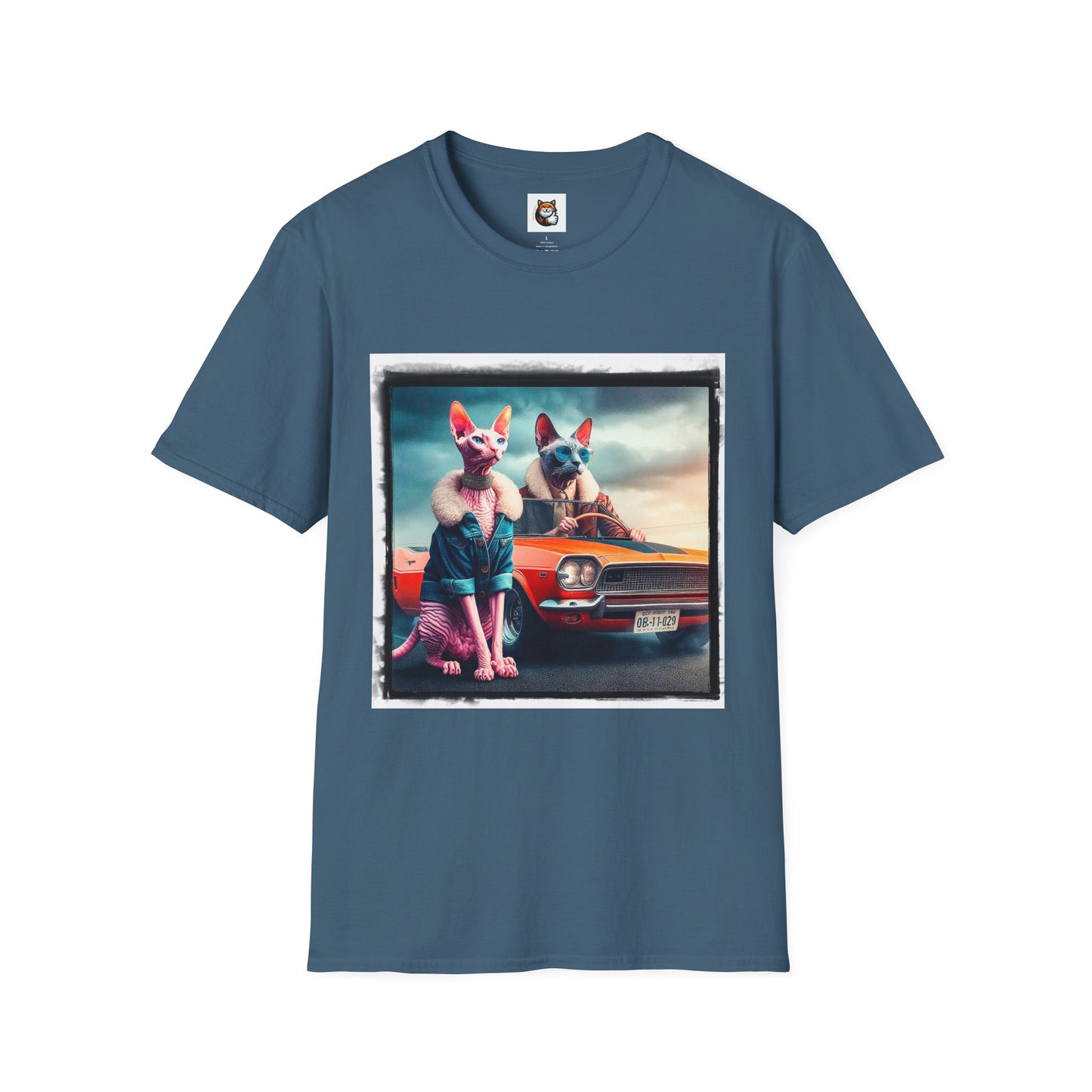 Wacky Cornish Rex Cat Unisex Softstyle T-Shirt