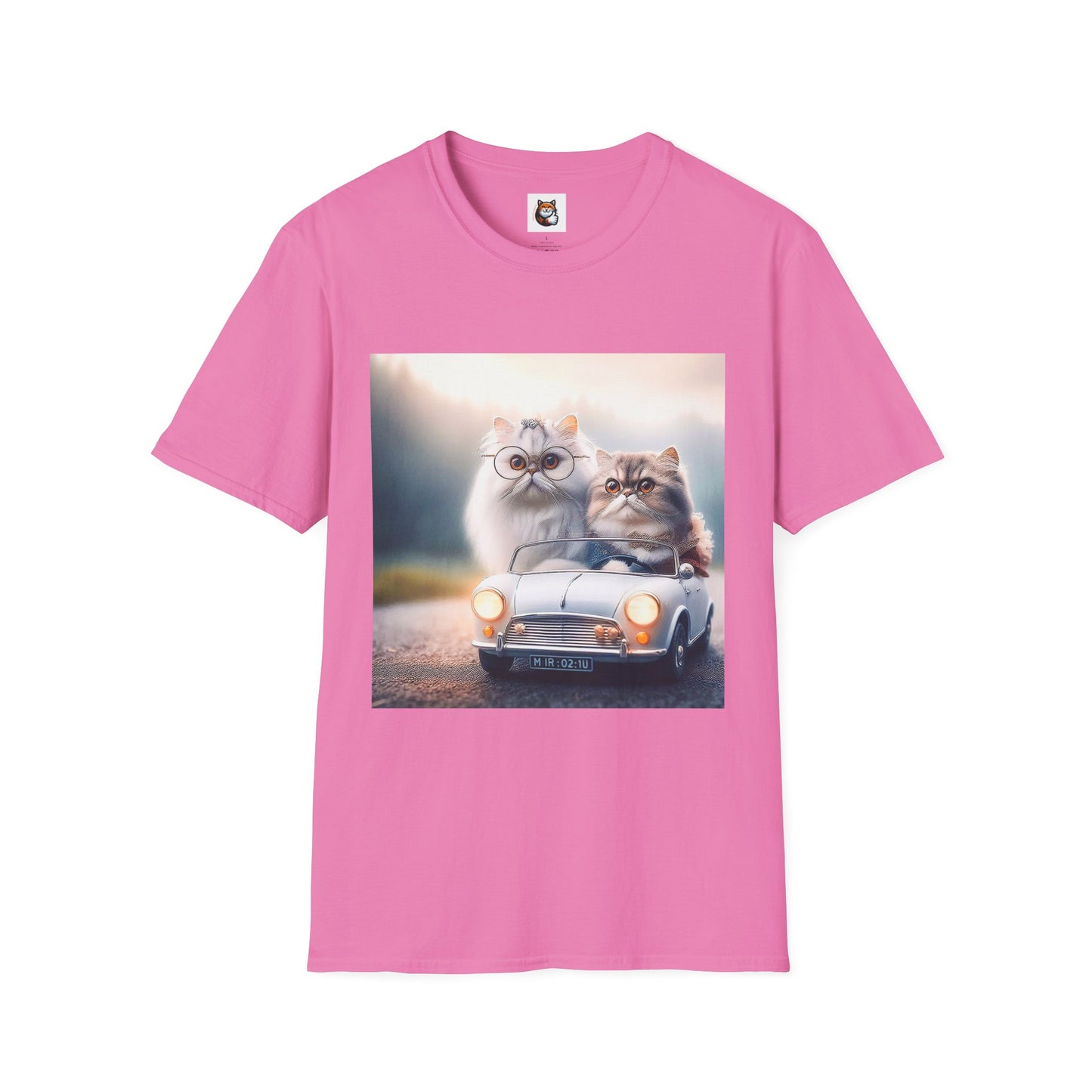 Wacky Persian Cat Unisex Softstyle T-Shirt