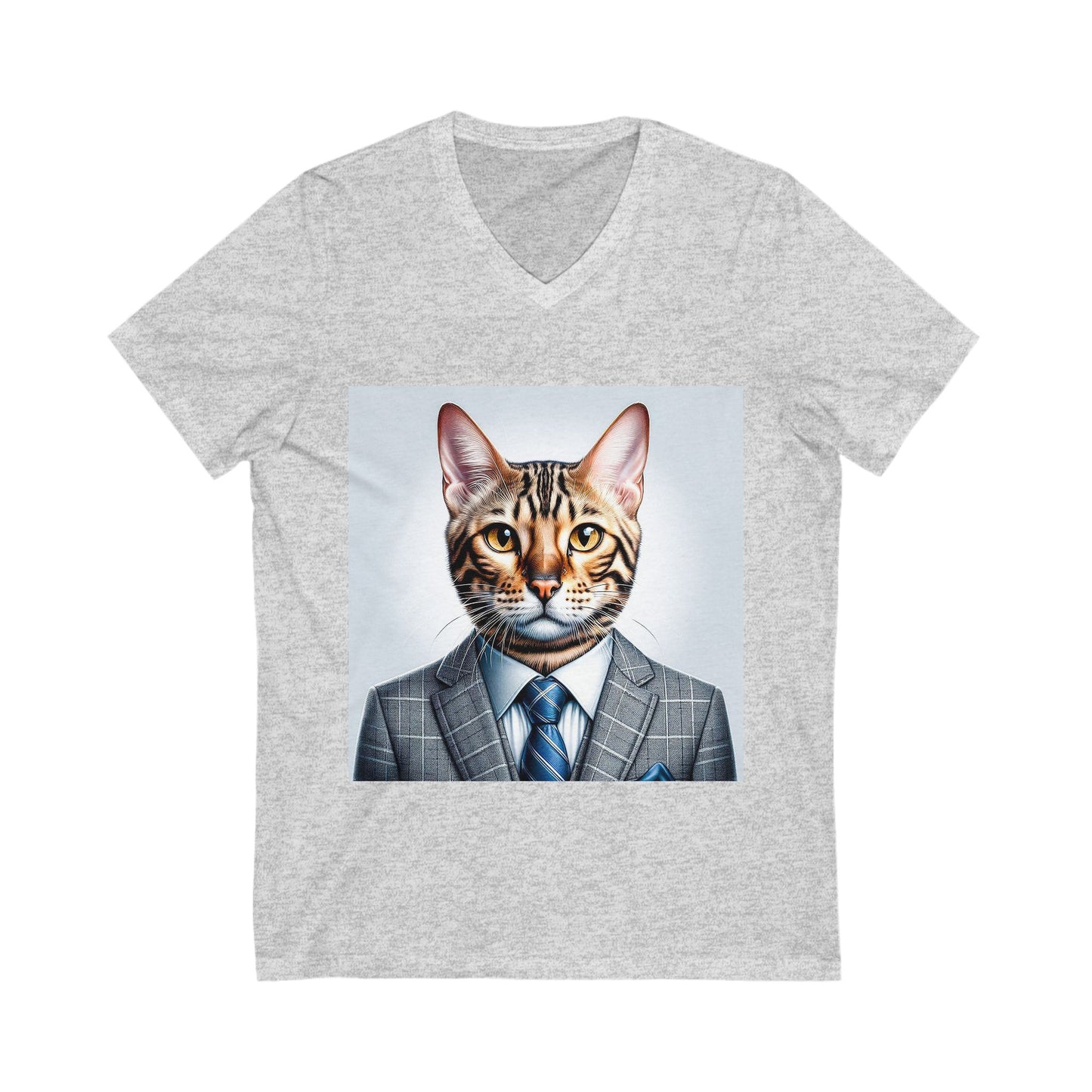 Bengal Unisex business suit Jersey Short Sleeve V-Neck Tee