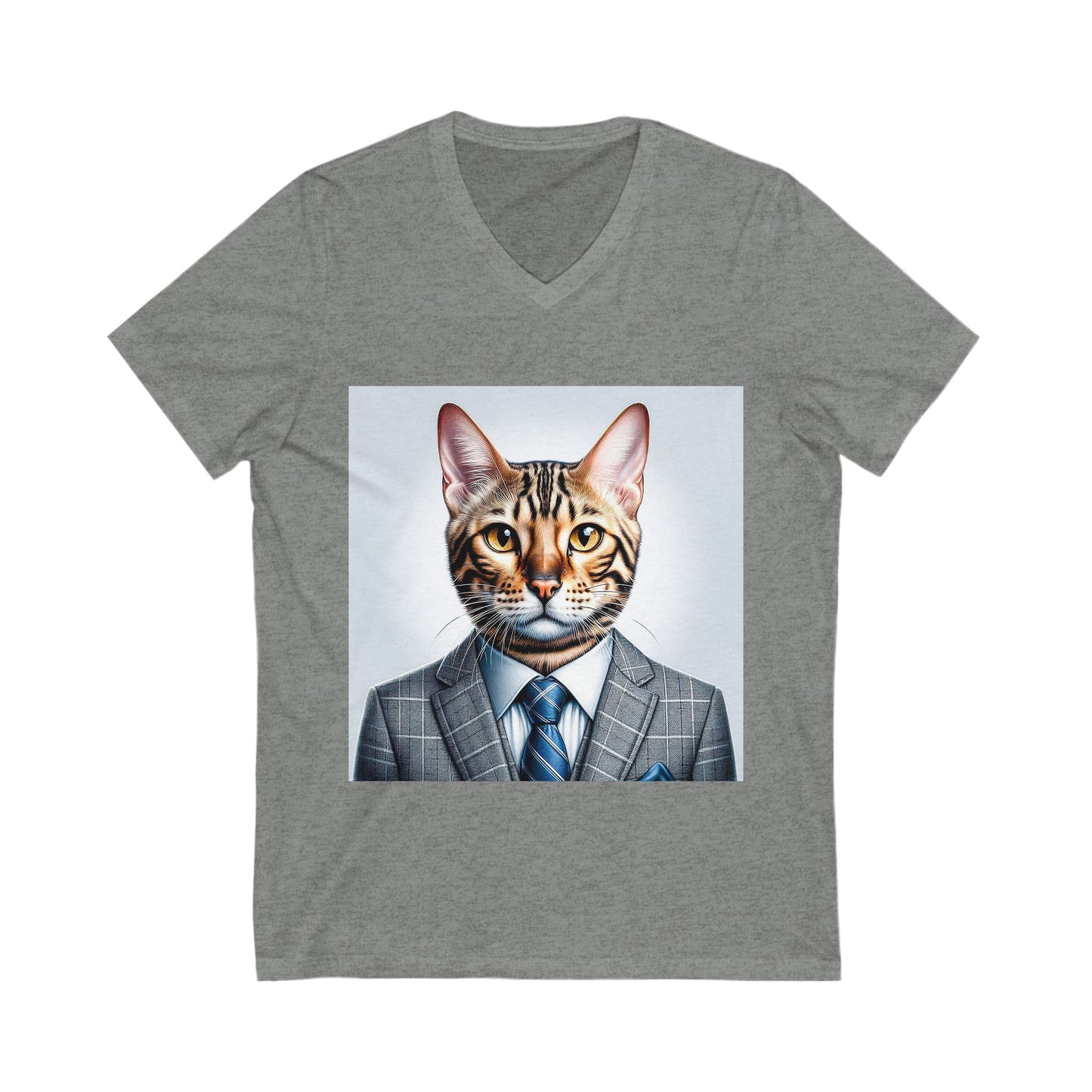 Bengal Unisex business suit Jersey Short Sleeve V-Neck Tee