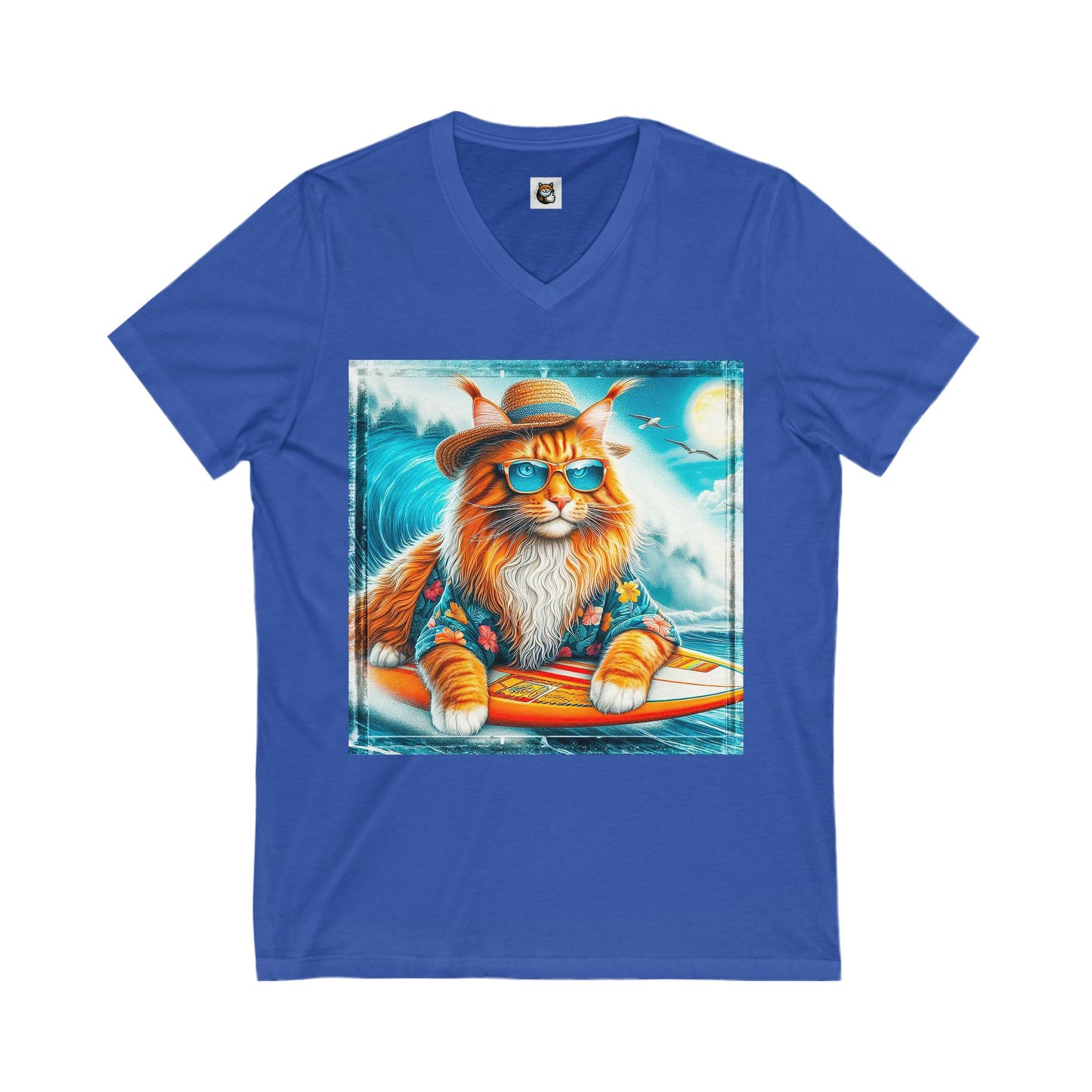 Maine Coon Unisex Jersey Short Sleeve V-Neck Tee
