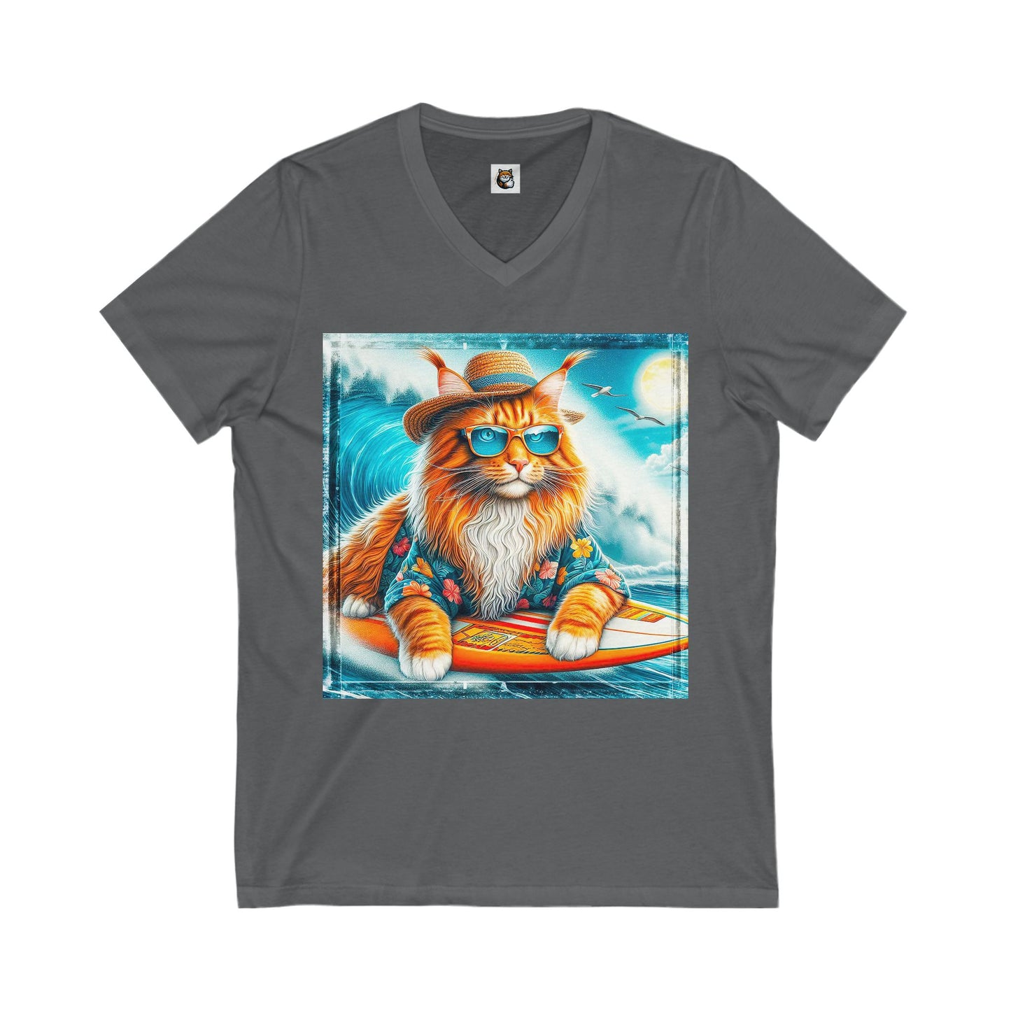 Maine Coon Unisex Jersey Short Sleeve V-Neck Tee