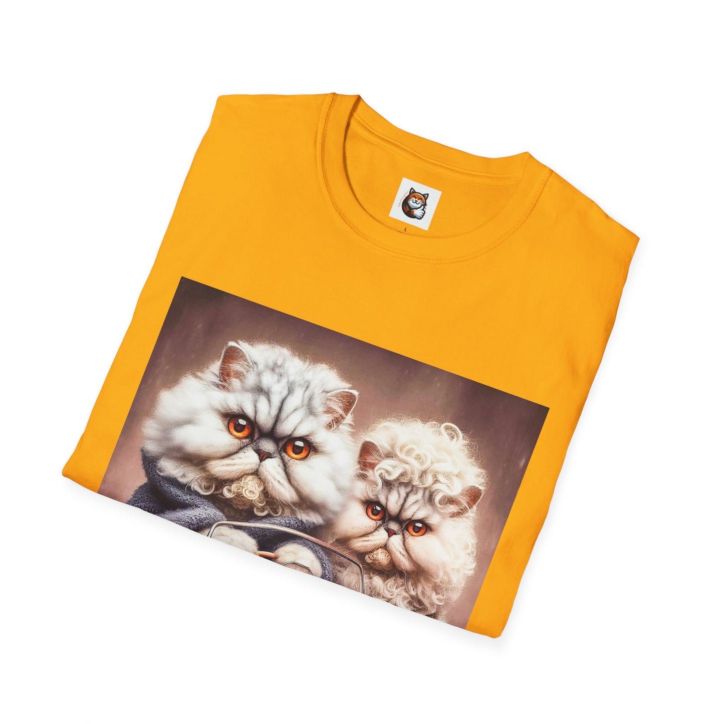Wacky Selkirk Rex Cat T-Shirt angry couple