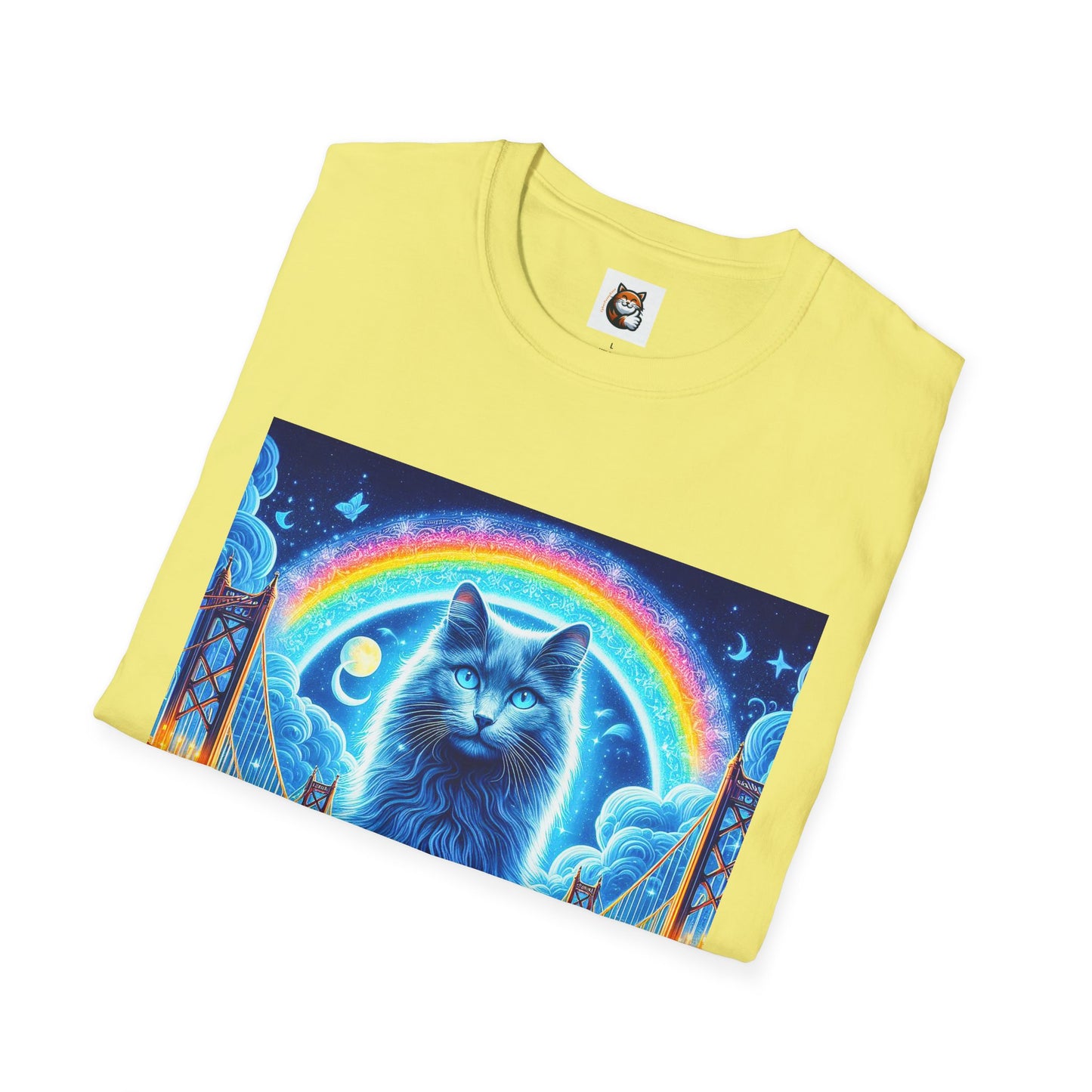 Russian Blue Cat rainbow T-Shirt
