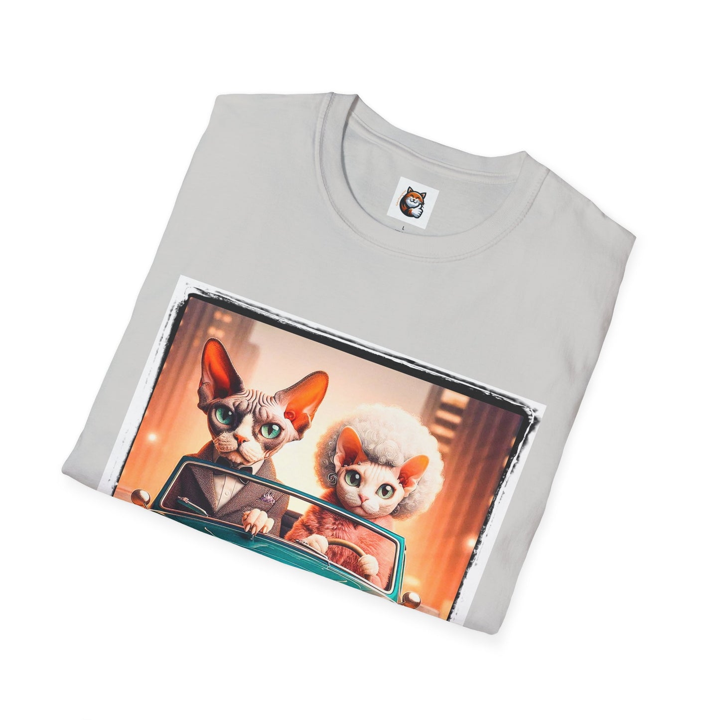 Wacky Devon Rex Cat Unisex Softstyle T-Shirt
