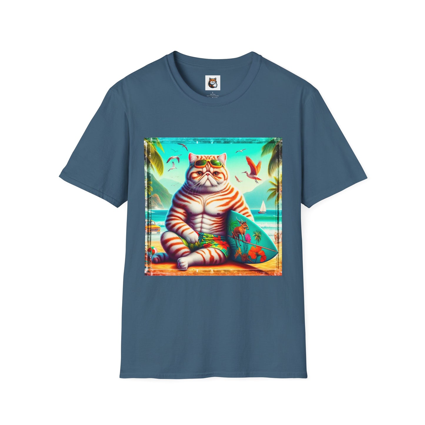 Exotic Shorthair Cat Unisex Softstyle T-Shirt