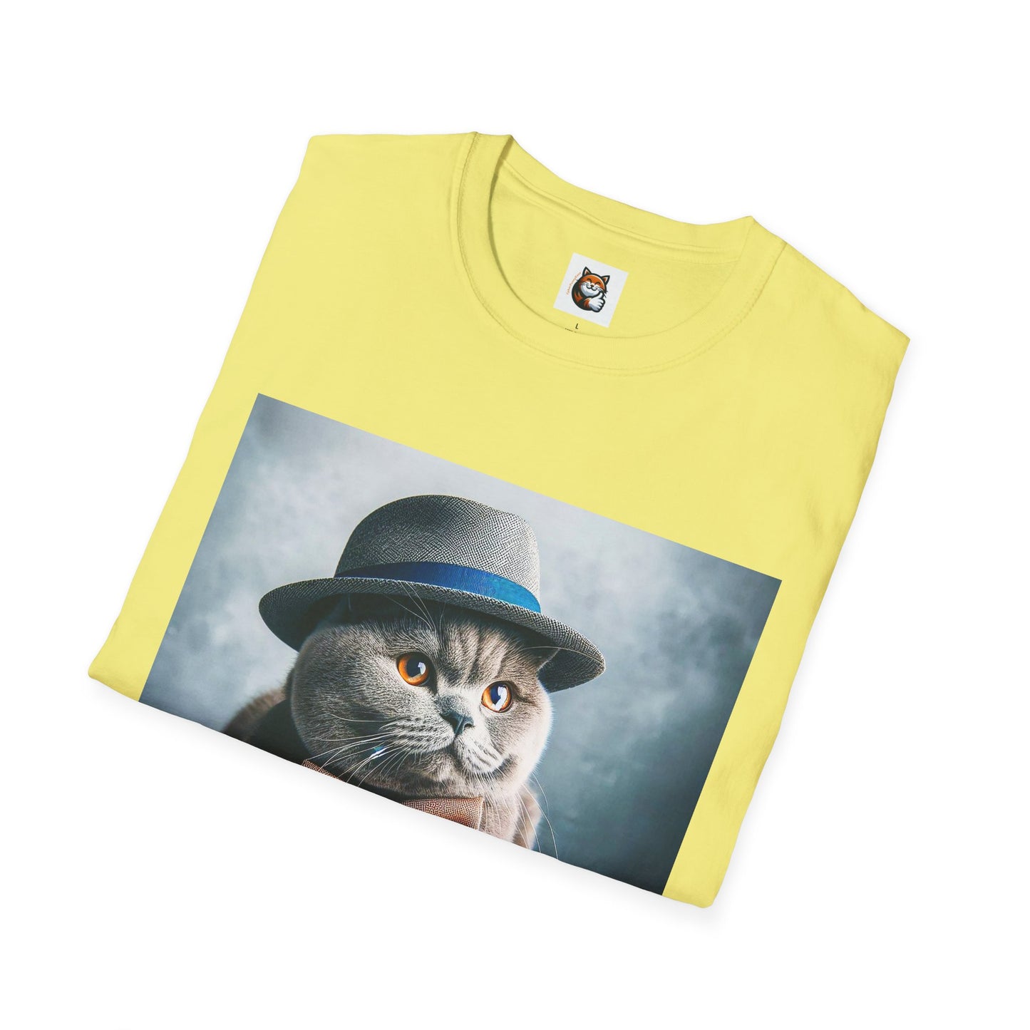 British Shorthair hat and bow Softstyle T-Shirt