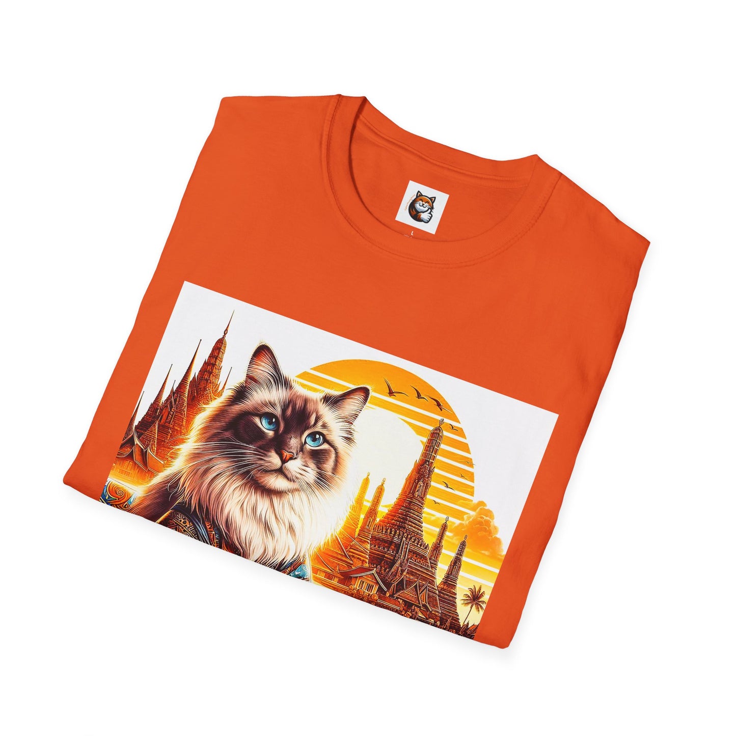 British Shorthair surfing Softstyle T-Shirt