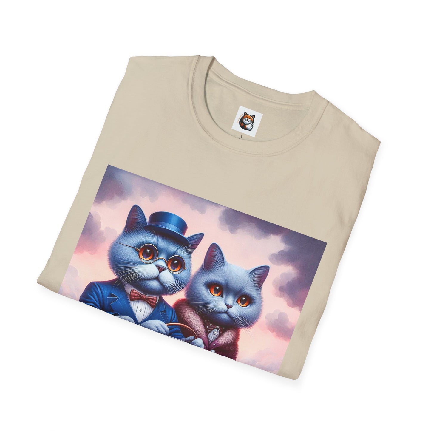 Russian Blue Cat tiny car T-Shirt