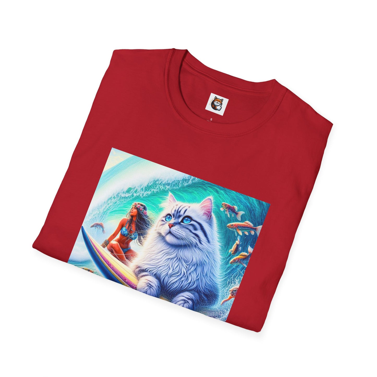 Siberian Cat surfs up shirt