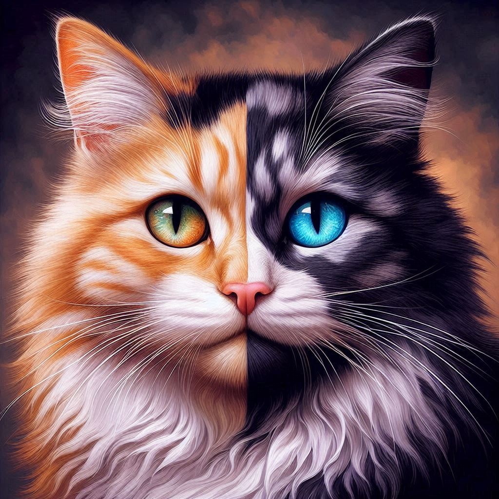 Cats with Split Faces (Chimeras) – Cats with Striking Half-and-Half Fur Colors