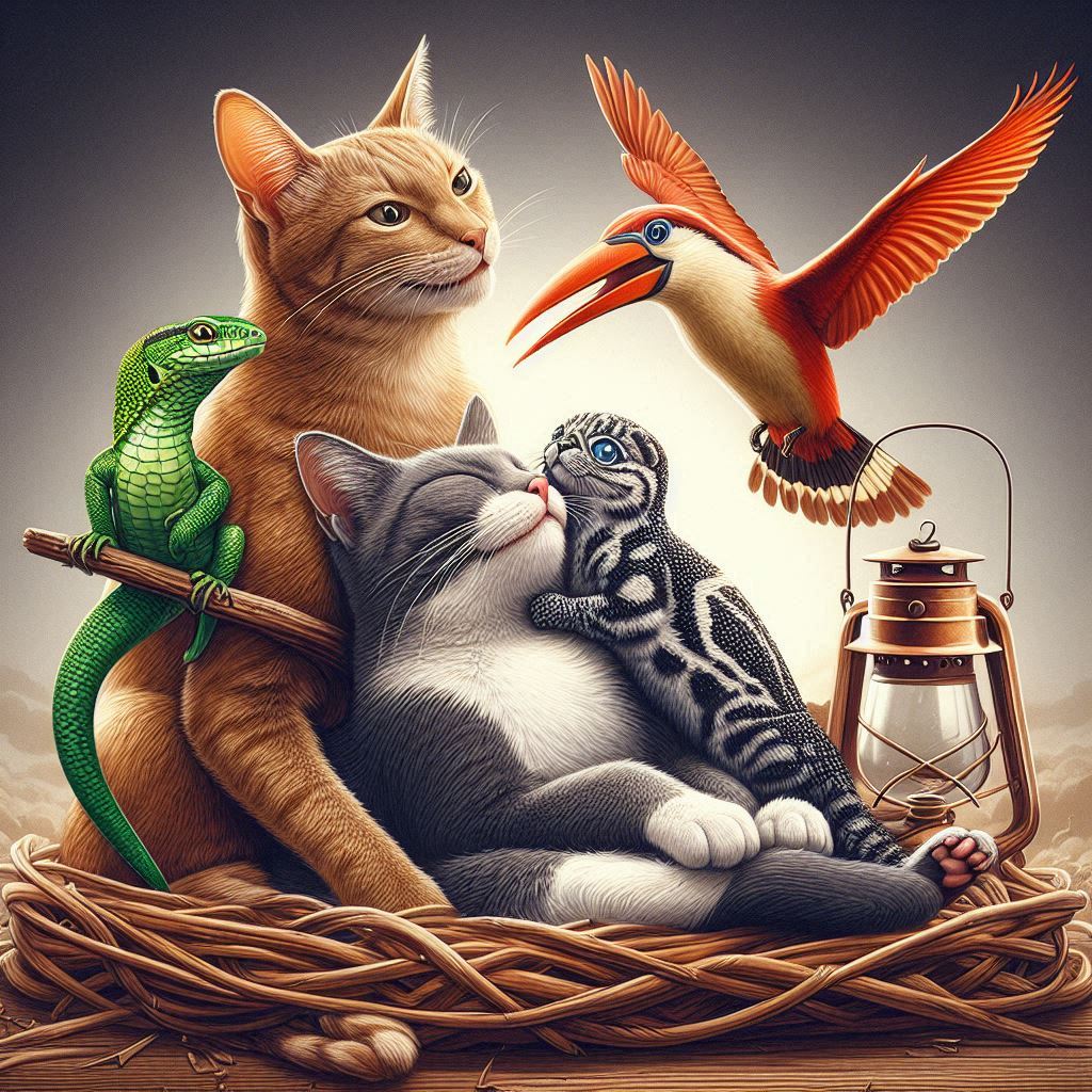 Cats Who Befriend Unusual Animals – Cats Bonding with Birds, Reptiles, or Unlikely Friends
