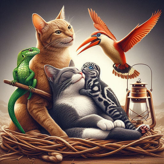 Cats Who Befriend Unusual Animals – Cats Bonding with Birds, Reptiles, or Unlikely Friends