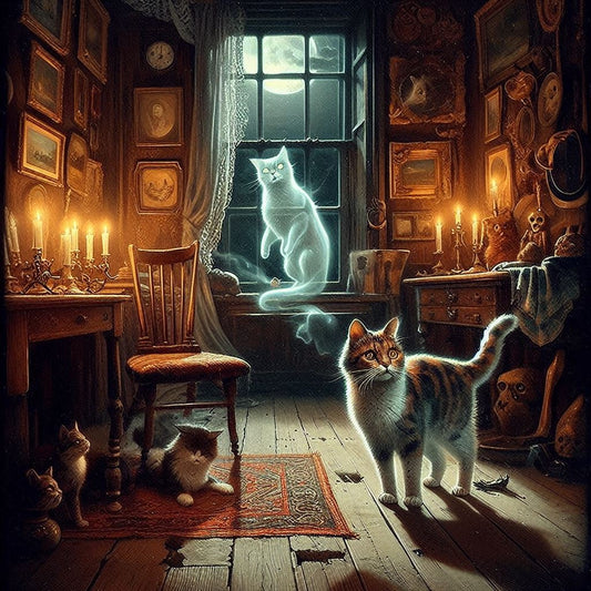 🐾 The Haunted Cat: Tales of Ghostly Felines Who Still Roam – Stories of Spectral Kitties Still Lurking in Old Houses