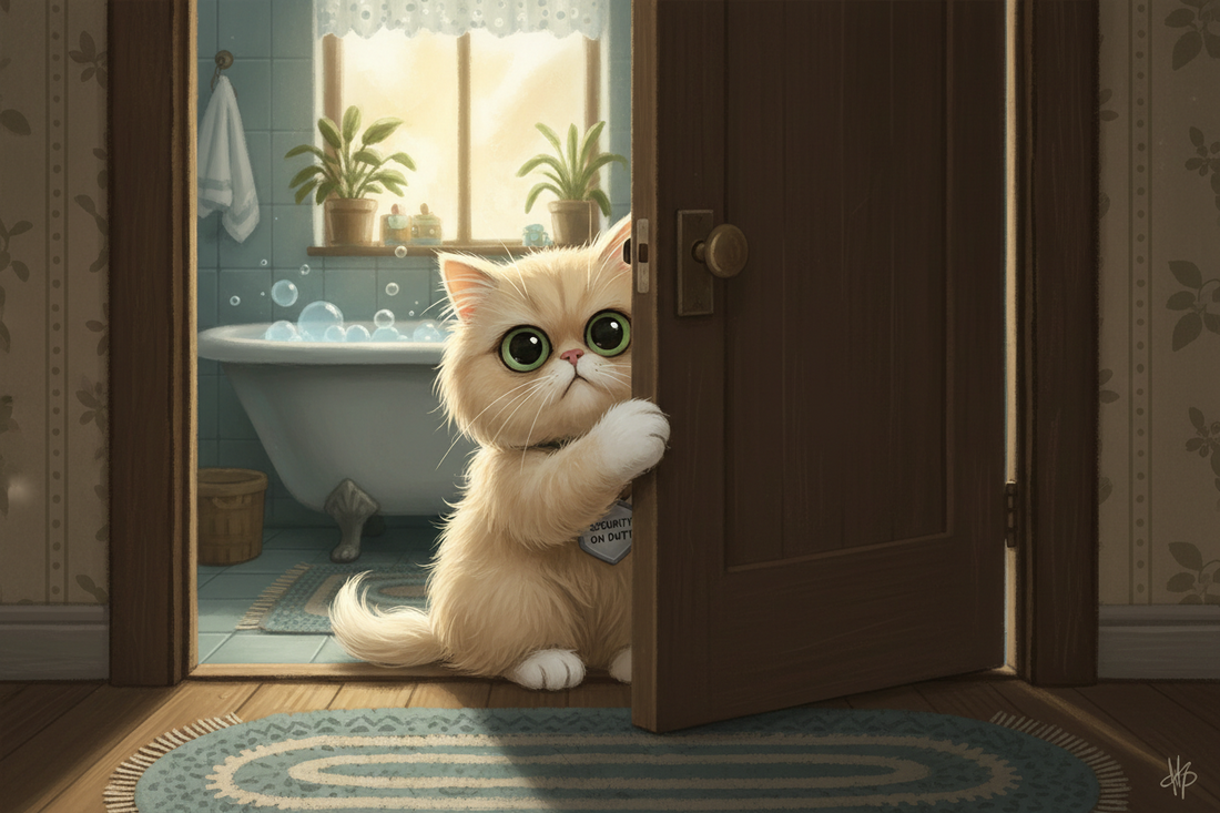 Why Cats Follow You Into the Bathroom Like Tiny Furry Security Guards