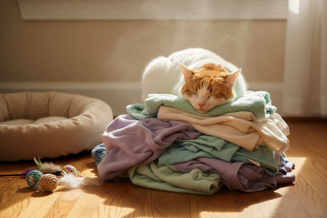 Why Cats Love Fresh Laundry More Than Anything You Bought Them