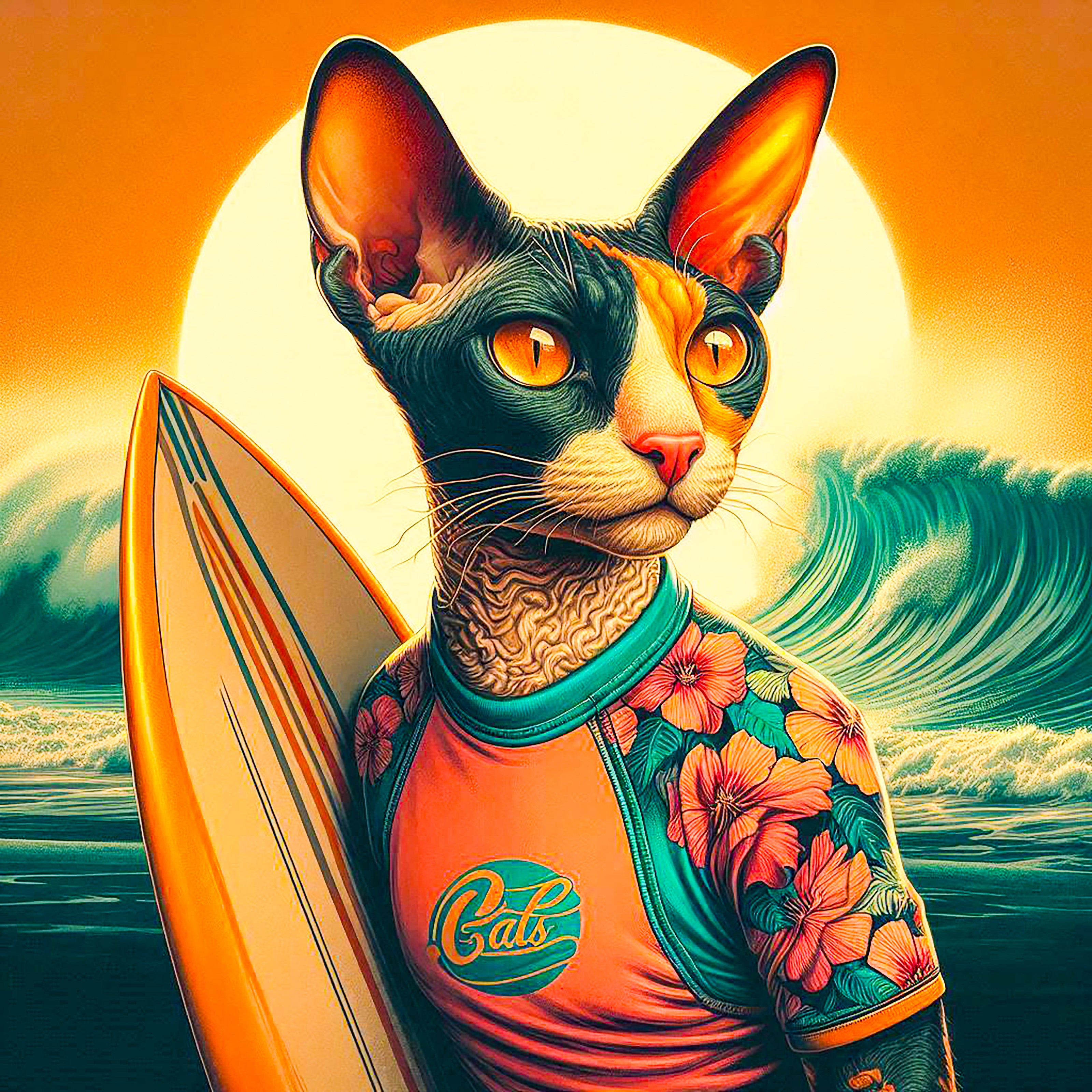 Cornish Rex Cat T Shirt Designs Collection – CyberPussyKatz