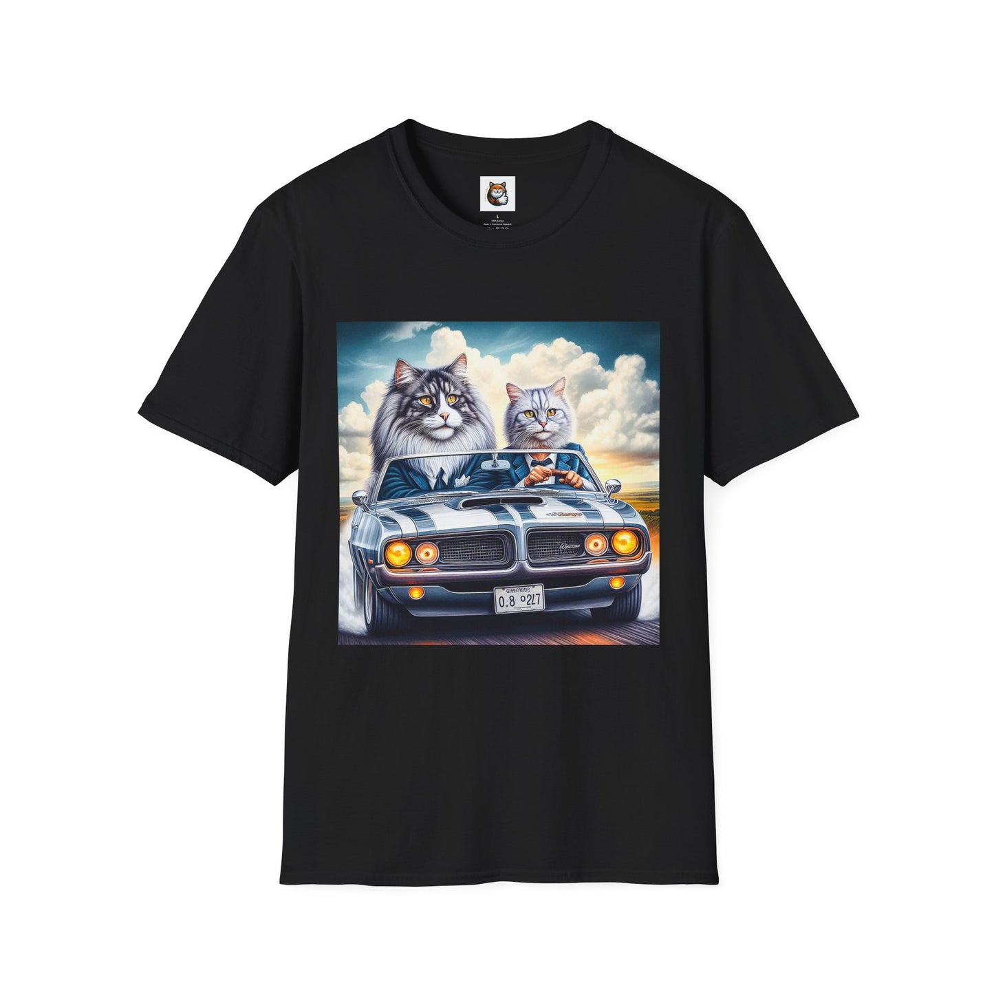 Wacky Norwegian Forest Cat Unisex Softstyle T-Shirt