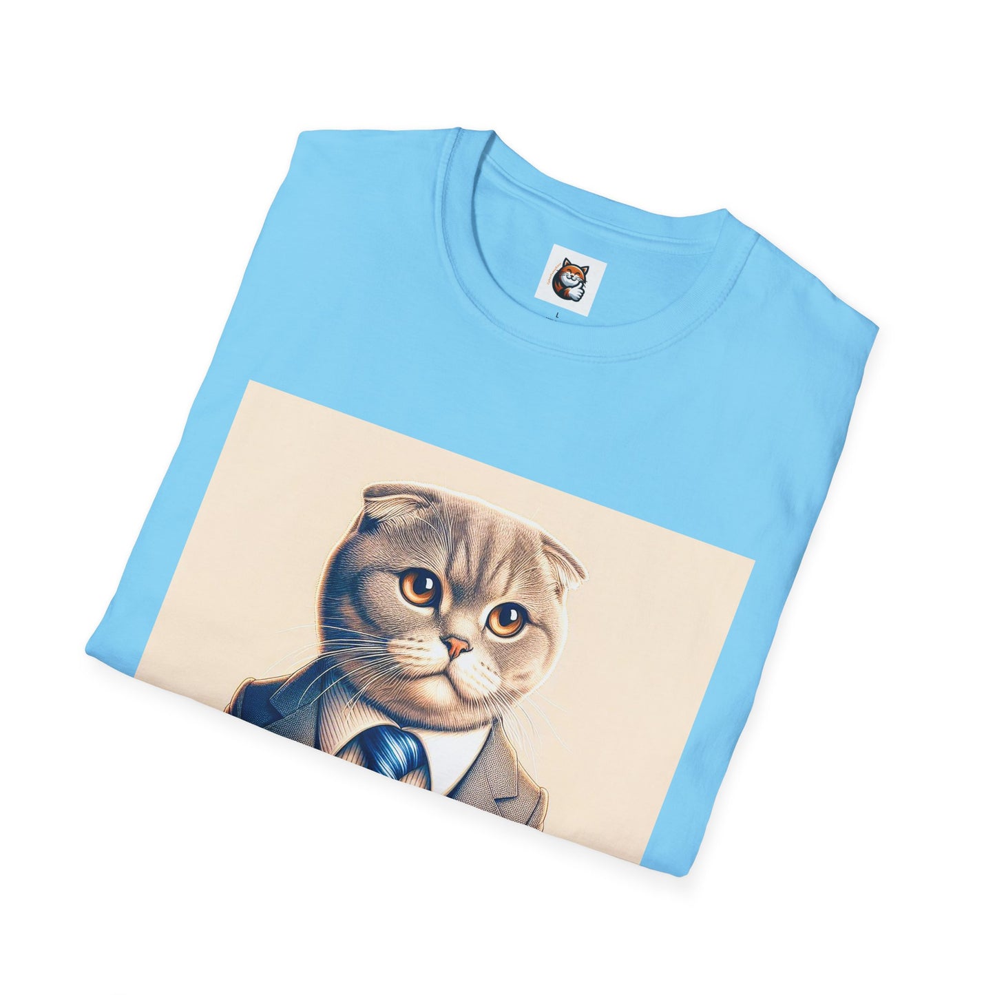 Scottish Fold Cat suit and tie  T-Shirt
