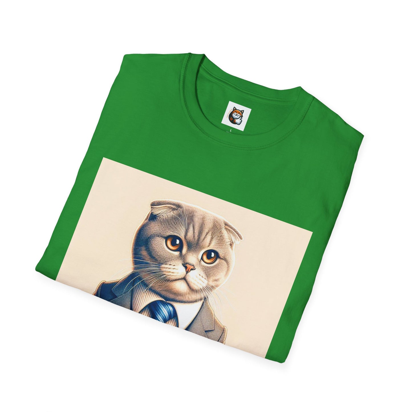 Scottish Fold Cat suit and tie  T-Shirt