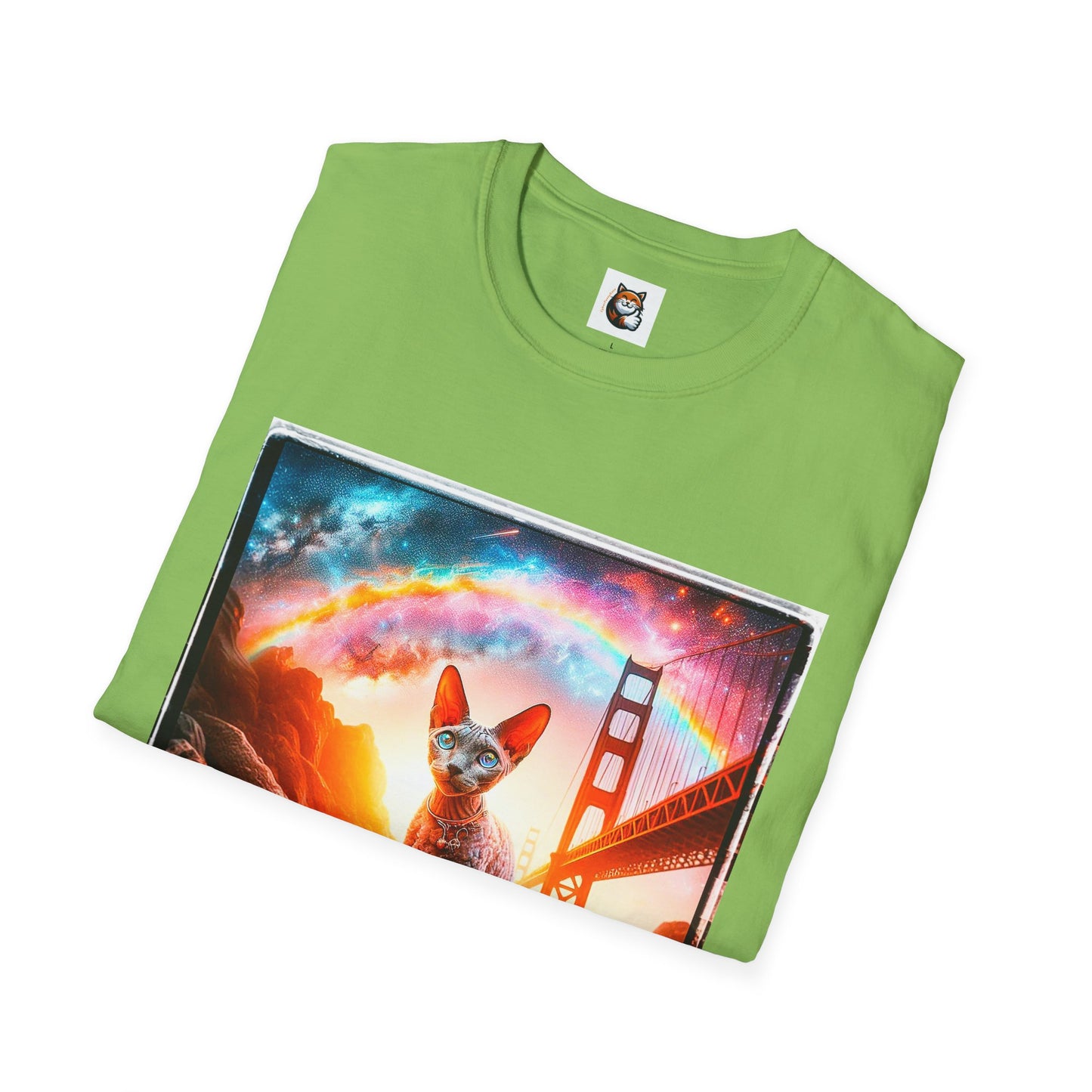 Cornish Rex Cat rainbow sunset T-Shirt