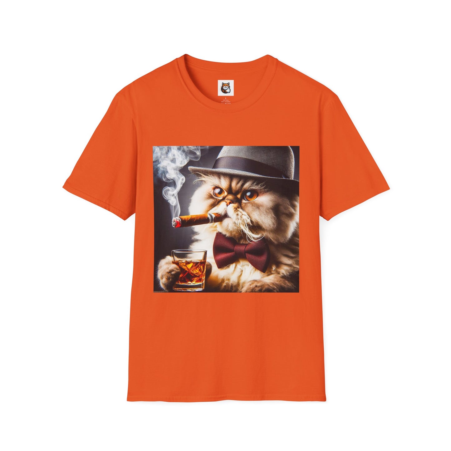 Selkirk Rex Cat T-Shirt cigar smoking