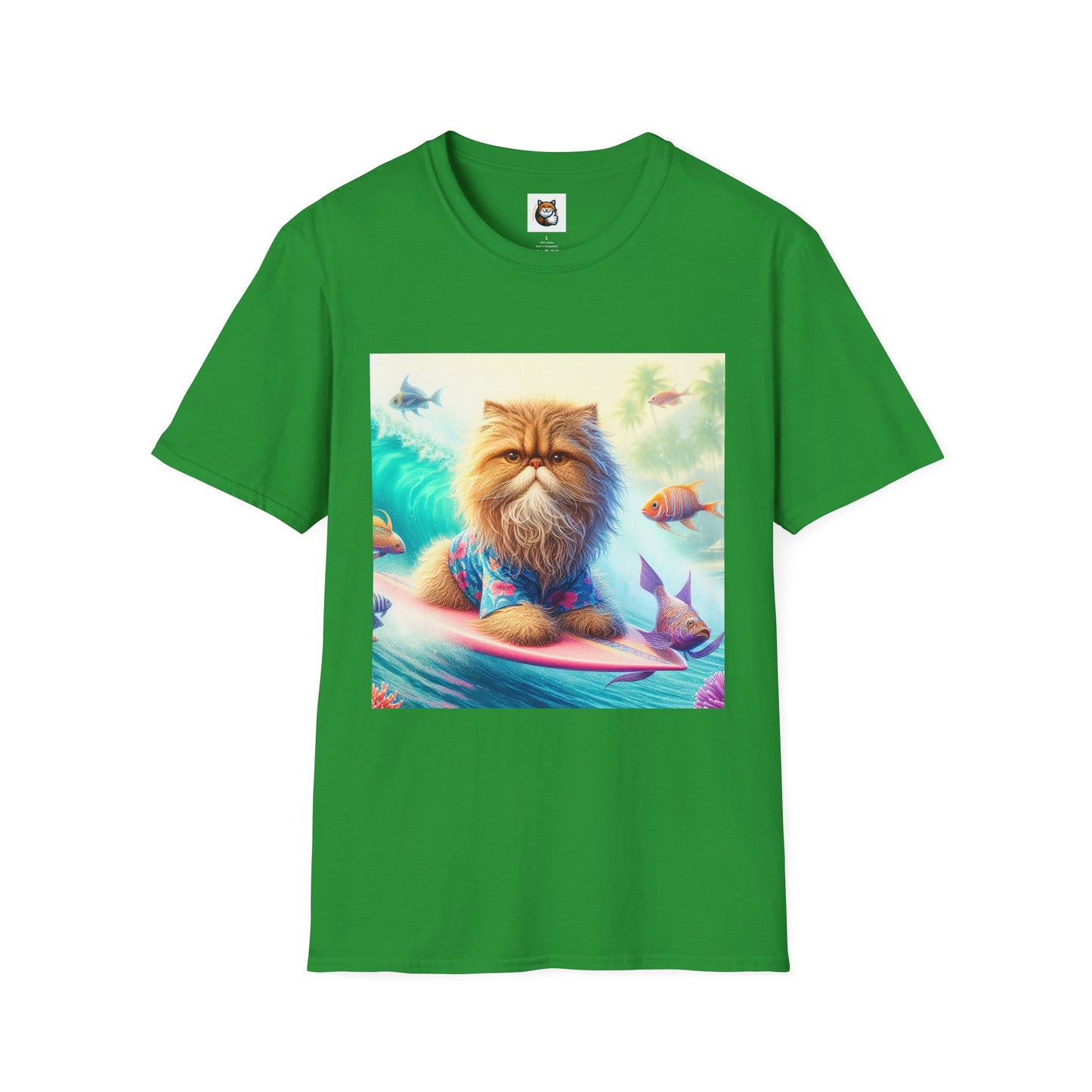 Selkirk Rex Cat T-Shirt angry surfer