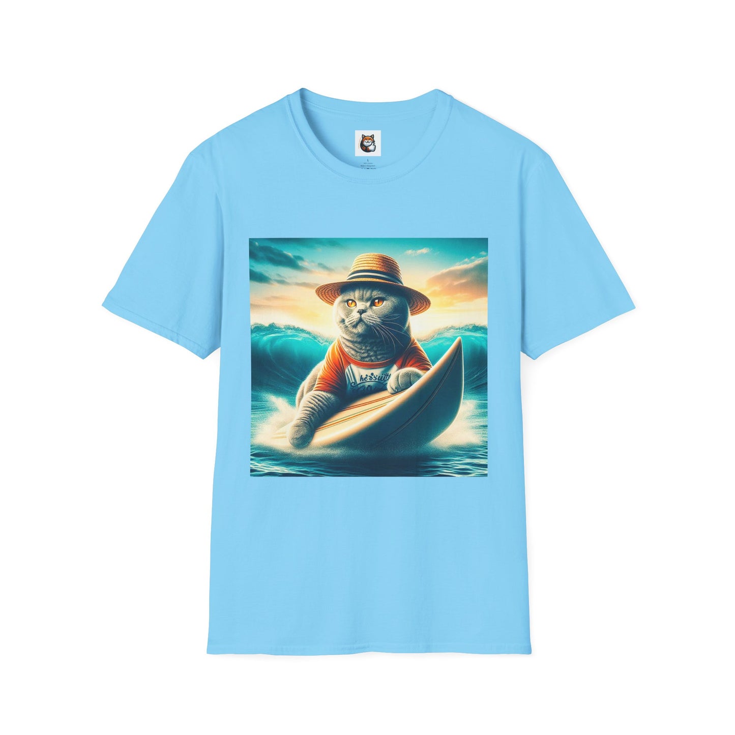 Scottish Fold Cat fun surfer T-Shirt