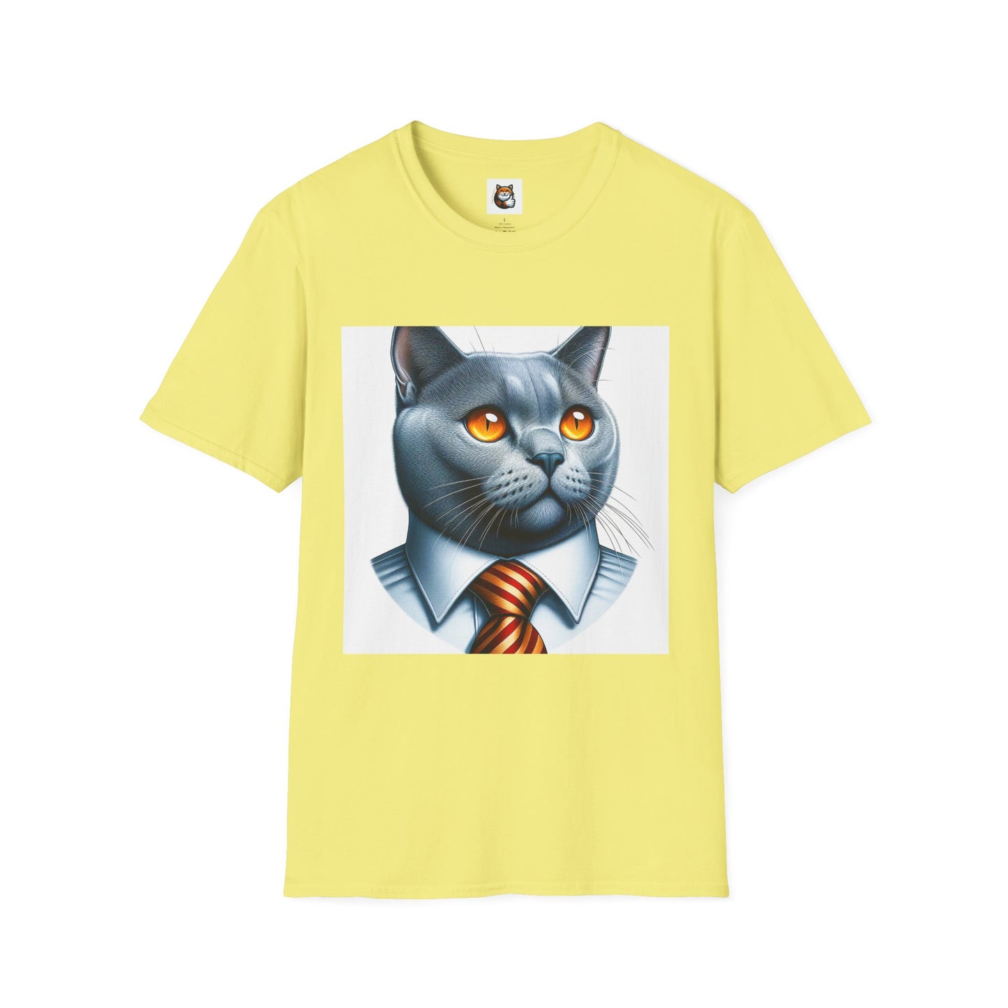 Russian Blue Cat suit and tie  T-Shirt