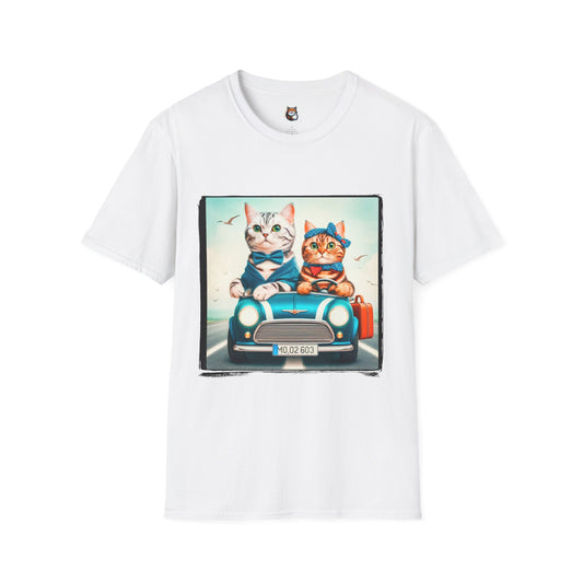 American Shorthair couple driving Softstyle T-Shirt