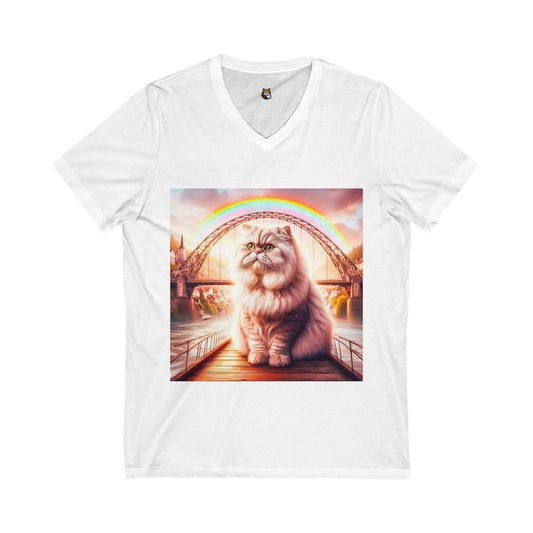 Selkirk Rex Design V-Neck pretty sunset