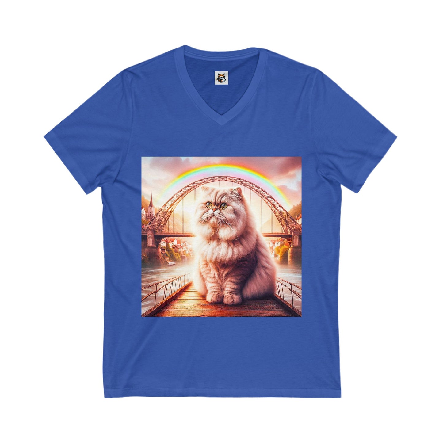 Selkirk Rex Design V-Neck pretty sunset