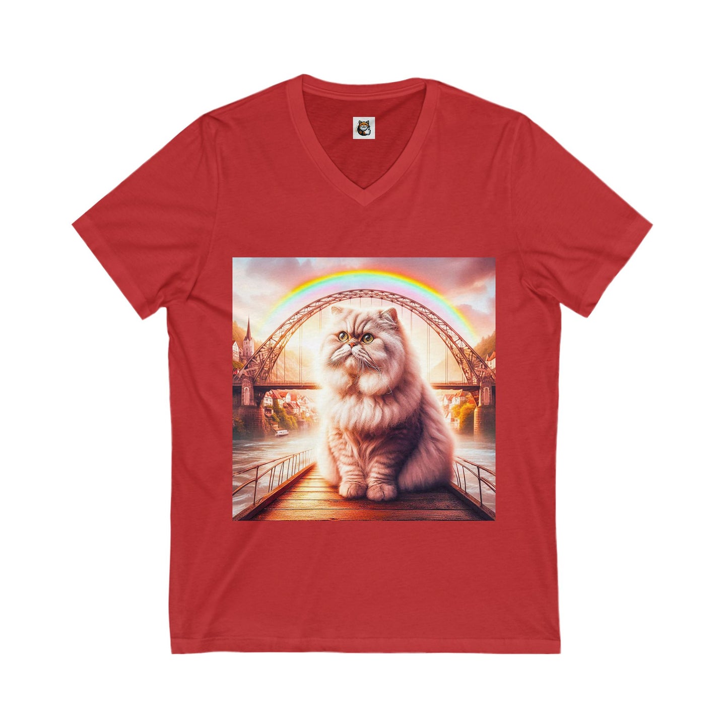 Selkirk Rex Design V-Neck pretty sunset