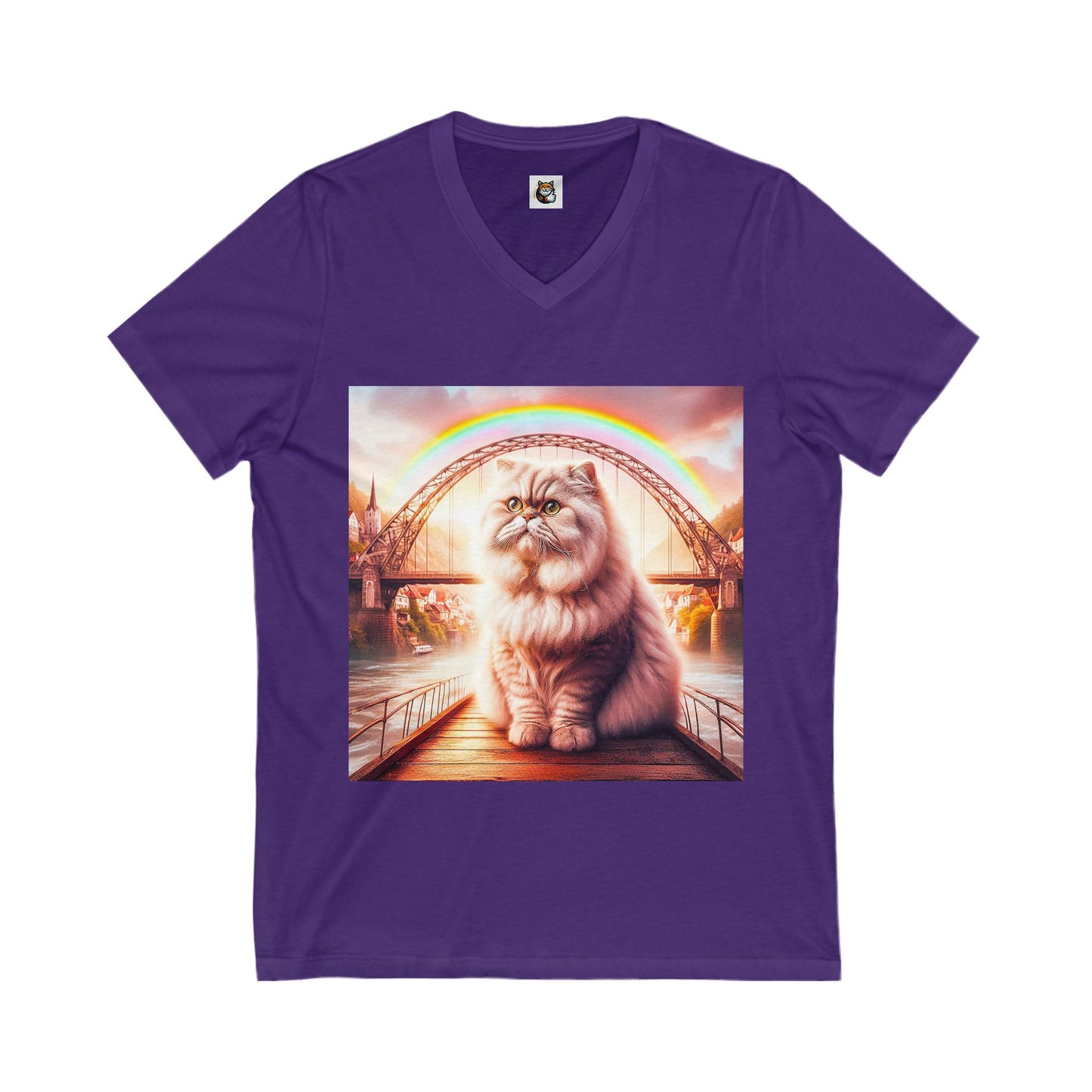 Selkirk Rex Design V-Neck pretty sunset