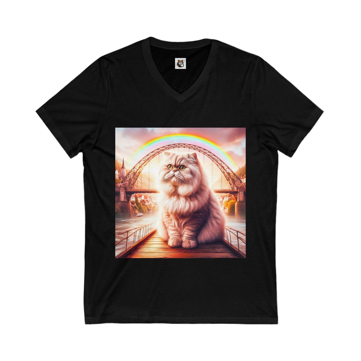 Selkirk Rex Design V-Neck pretty sunset