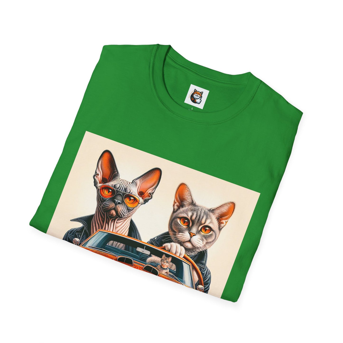 Wacky  Devon Rex Cool cats  Unisex Softstyle T-Shirt