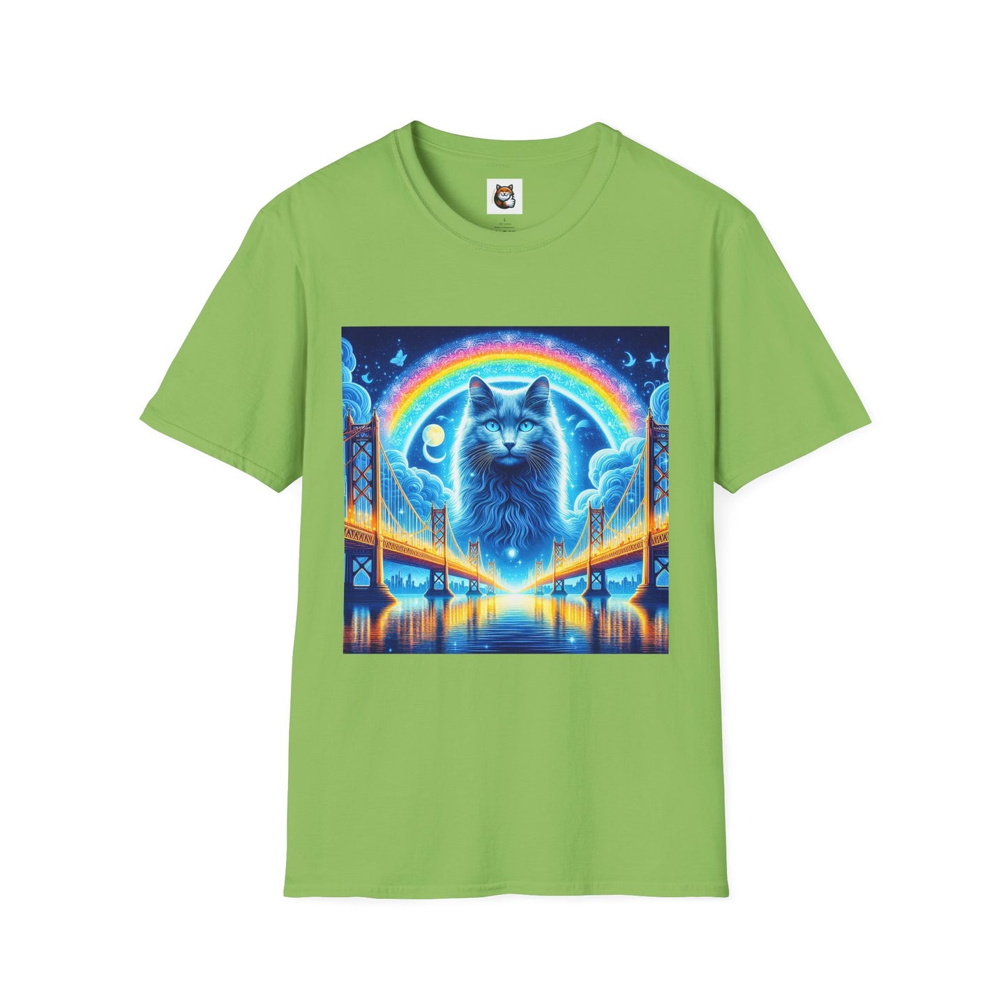 Russian Blue Cat rainbow T-Shirt
