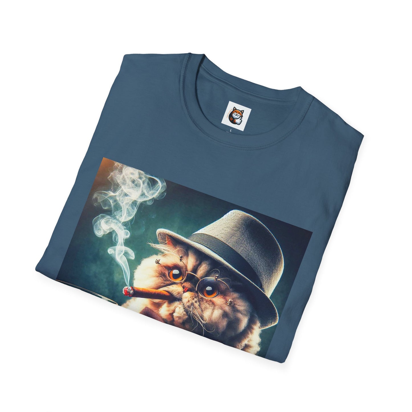 Selkirk Rex Cat T-Shirt cigars and whiskey