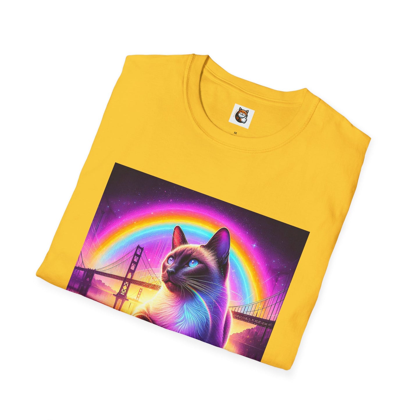 Siamese Cat purple rainbow