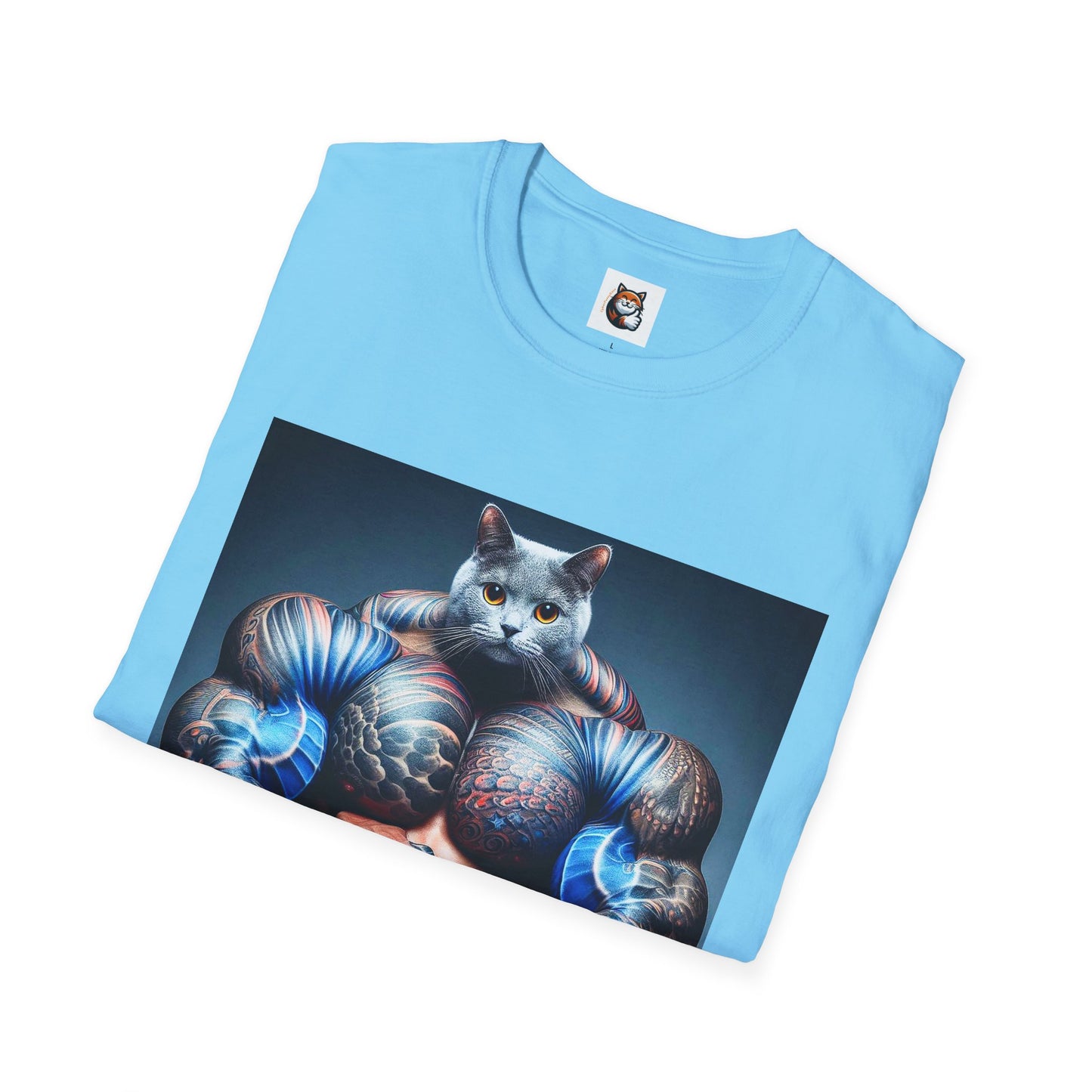 Russian Blue Cat Unisex Softstyle T-Shirt
