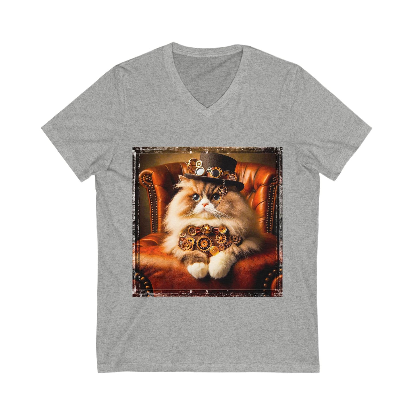 Ragdoll Cat Unisex Jersey Short Sleeve V-Neck Tee