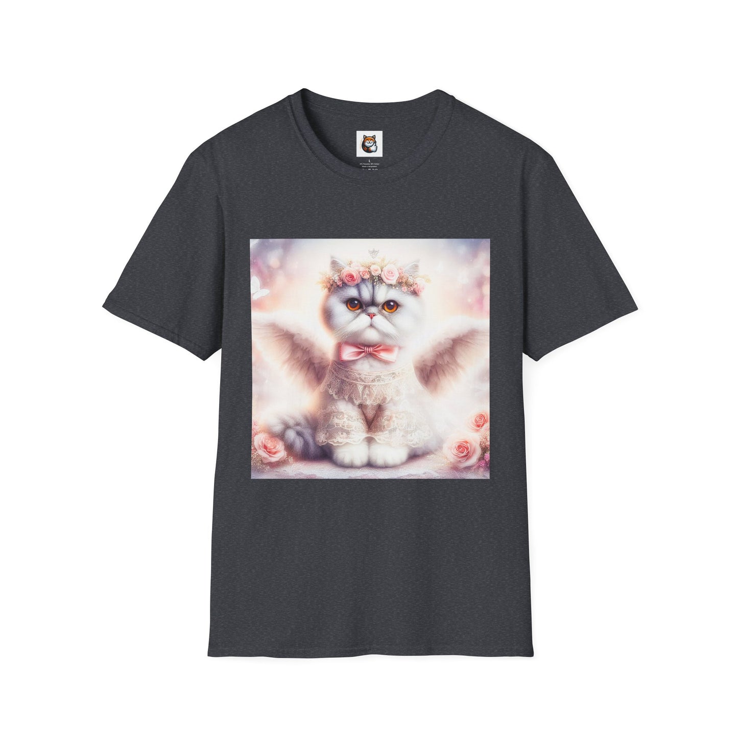 Selkirk Rex Cat T-Shirt flower Angel