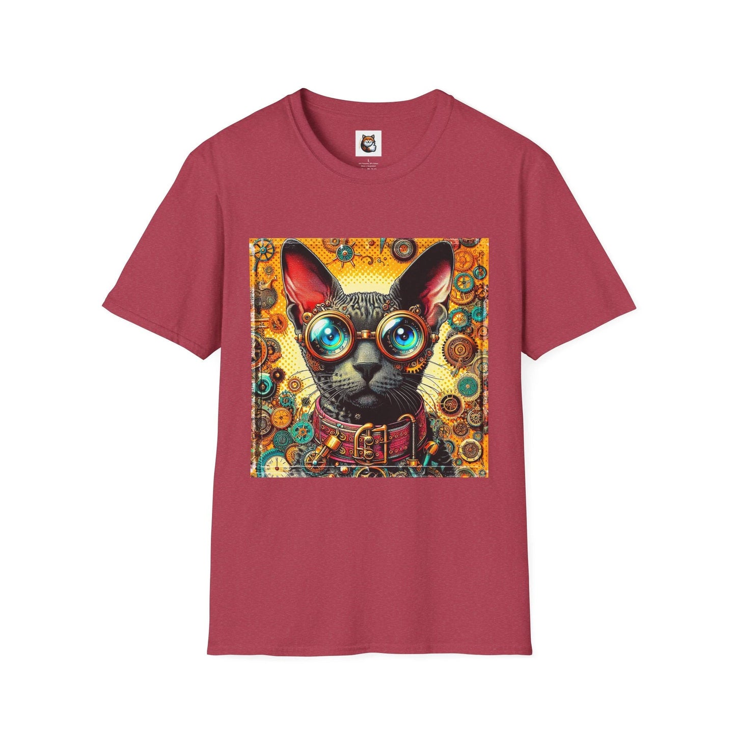 Cornish Rex Cat steam punk T-Shirt by Printify