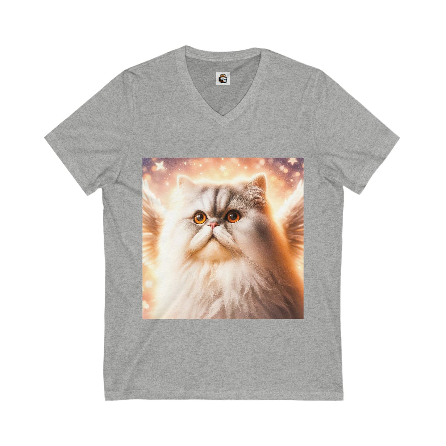 Selkirk Rex  V-Neck glowing beauty