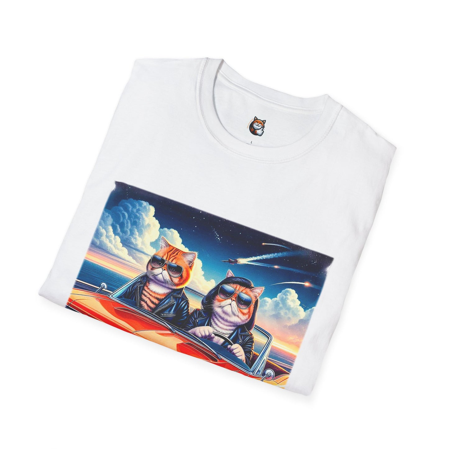 Wacky Exotic Shorthair Cat Unisex Softstyle T-Shirt
