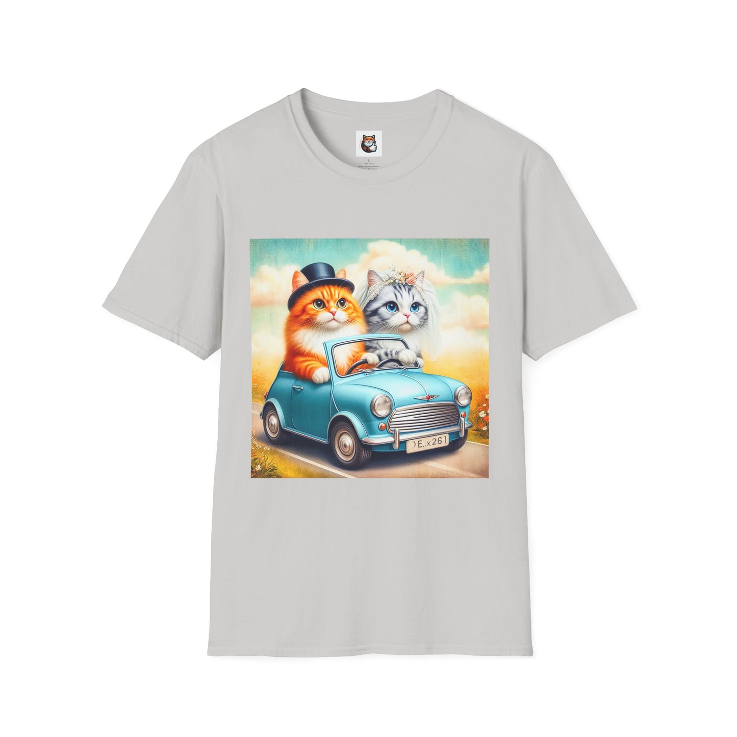 Wacky Domestic Cat Unisex Softstyle T-Shirt